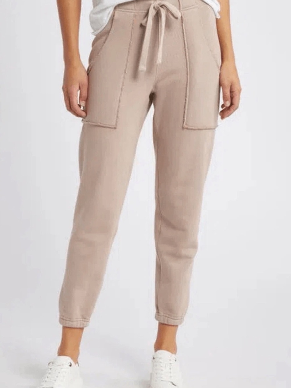 FRANK & EILEEN Eamon Fleece Jogger Sweatpants | XL In Biscotti